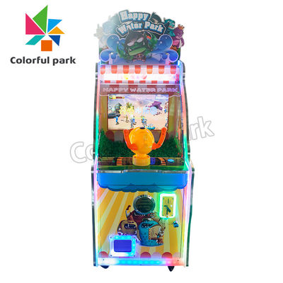 muntstuk in werking gesteld jonge geitjeswater die Schietend Duivelsmachine Arcade Indoor Amusement Juice House schieten