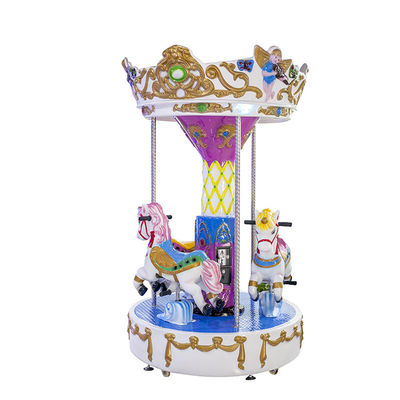 Vrolijk ga om Mini Small Horse-carrousel 3 van de de rittencarrousel van het spelerspaard kiddie machine van het de Arcadespel de Muntstuk In werking gestelde