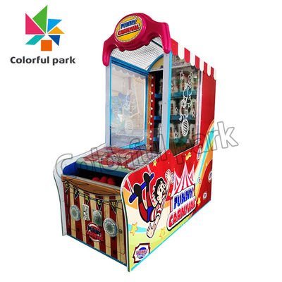 Werpend de Afkoopmachine van het Balkaartje, onderaan de Clown Arcade Game