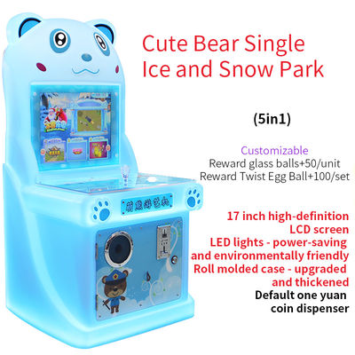 17-inch Cute Bear Coin-operated Game Machine IJs en Sneeuw Park Arcade Game Machine 220V