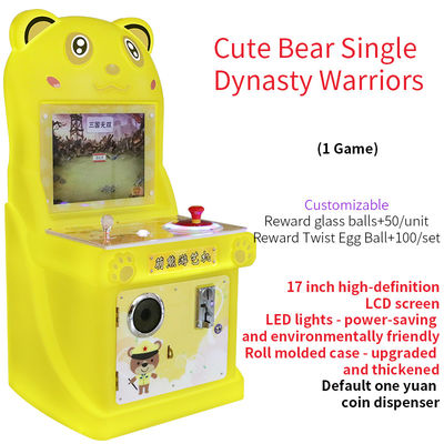 Mini Cute Bear Coin-aangedreven Arcade Game-Fun Joystick Game