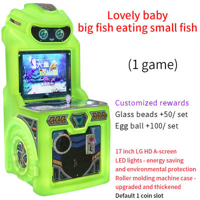 YX-1059 Leuke baby single-player grote vis eet kleine vissen joystick game machine 17 inch