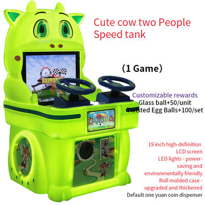 Koeien munt winkelcentrum robot voor kinderen Twee-speler Speed Chariot Racing Game Machine voor thuis