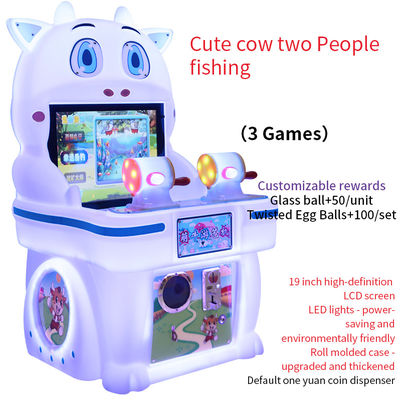Muntgestuurde Spelautomaat 19-inch Twee Persoons Vissen Arcade Spelmachine