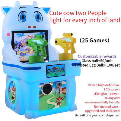 Cute Cow Coin-aangedreven Arcade Game Machine voor twee spelers 19 inch