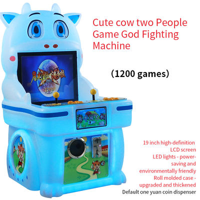 Leuke koe twee-speler arcade game God Fighting Machine voor kinderen 19 inch