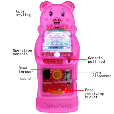 19mm Speelende Pig Pinball Machine Leuk Vermaak Kleurrijk Vaardigheden Test Game Voor Kinderen