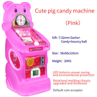 Speelend varken kleurrijke snoepmachine met munten spelmachine personages eindeloze lol ideaal cadeau voor kinderen