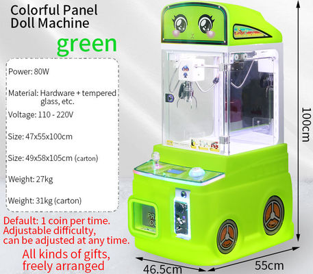 Groene Nieuwe Mini Brandweerwagen Speelgoed Automatische Verkoopmachine Munt-geactiveerde Leuke Poppenmachine